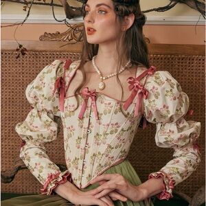 Eden berry Garden Corset with sleeves